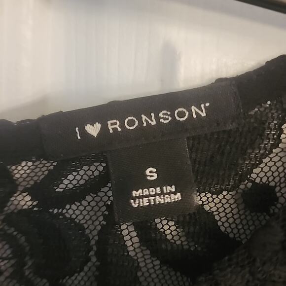 I Love Ronson Black Lace Overlay Dress, Small - Picture 4 of 7